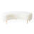 Kidney Genuine Fur Upholstered Bench
