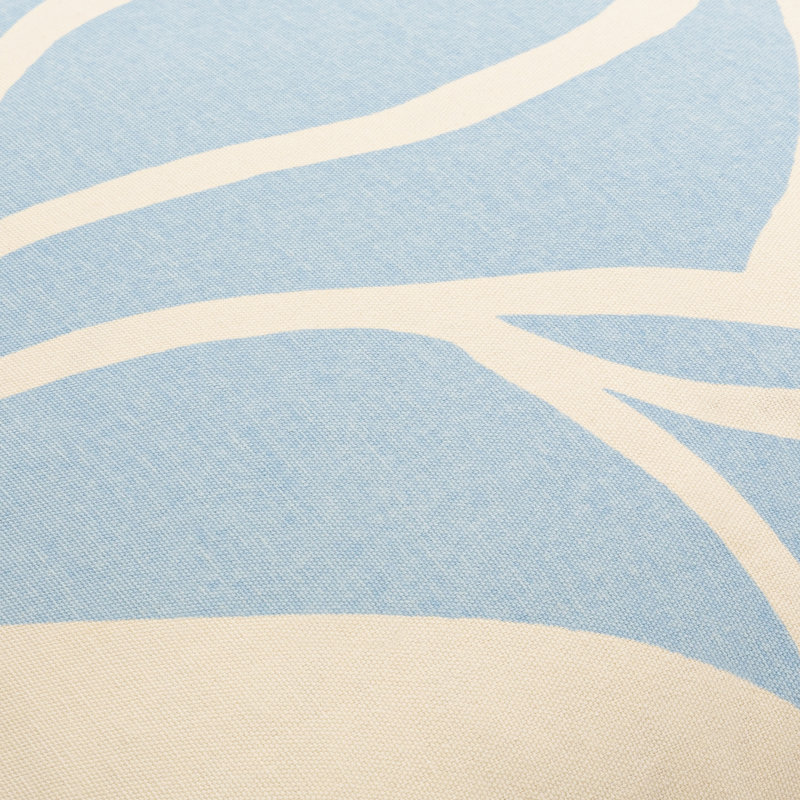 Abstract Down Throw Pillow, 20" x 20", Light Blue/Beige