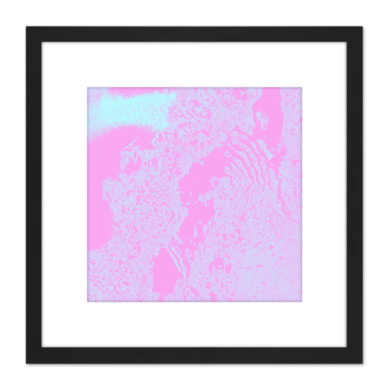 Abstract Purple Blue Shapes - Single Picture Frame Painting
