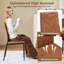 Faux Leather Modern High-backed Dining Chairs with Metal Legs-433931300