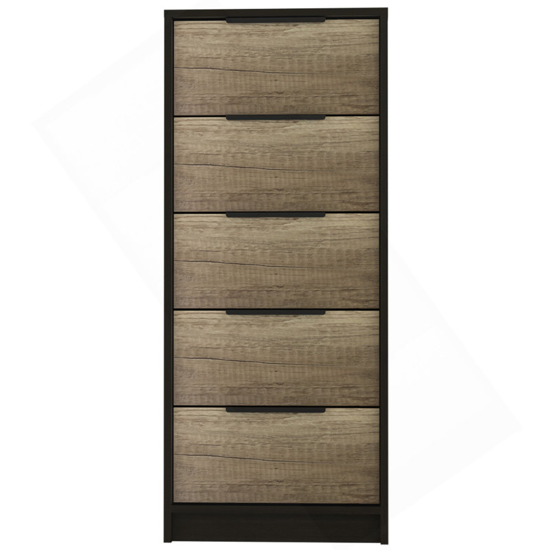 5-Drawer Rectangle Dresser Wenge And Light Oak, Wenge