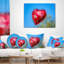 Coussin Polygonal contre ciel bleu - coussin imprimé abstrait-30617762-30617765