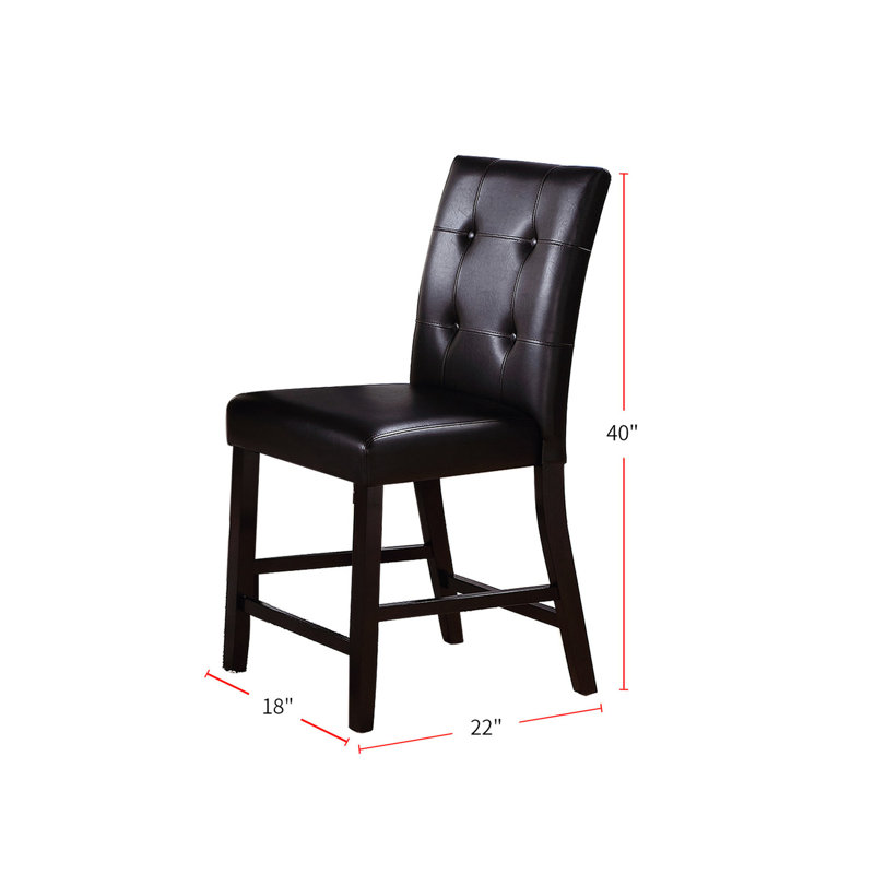 De 2 sièges à hauteur de comptoir, housse en bois et similicuir, capacité de poids de 250 lb, idéal pour les chaises de salle à manger, structure solide, couvert, supporté, meubles