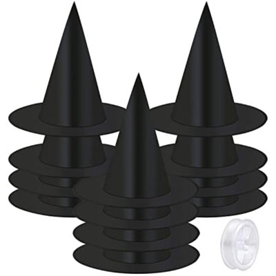 12 pièces costume d'Halloween chapeau de sorcière avec corde de 100 verges pour la décoration de la cour d'Halloween