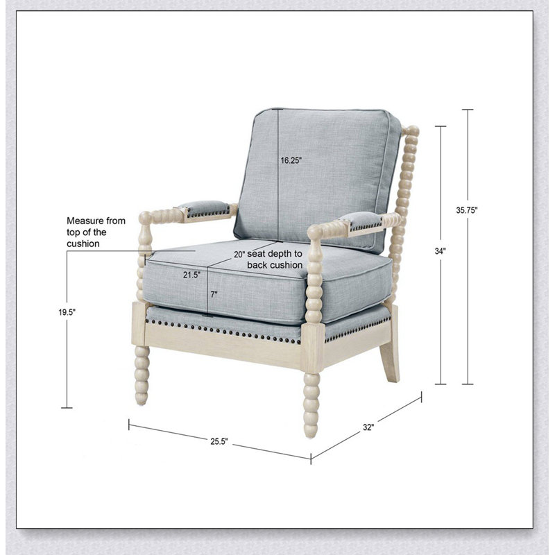Chaise avec accoudoirs d'appoint, Tissu ivoire