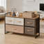 Commode de rangement Rustic Home avec 5 tiroirs en tissu et structure en acier-848392716
