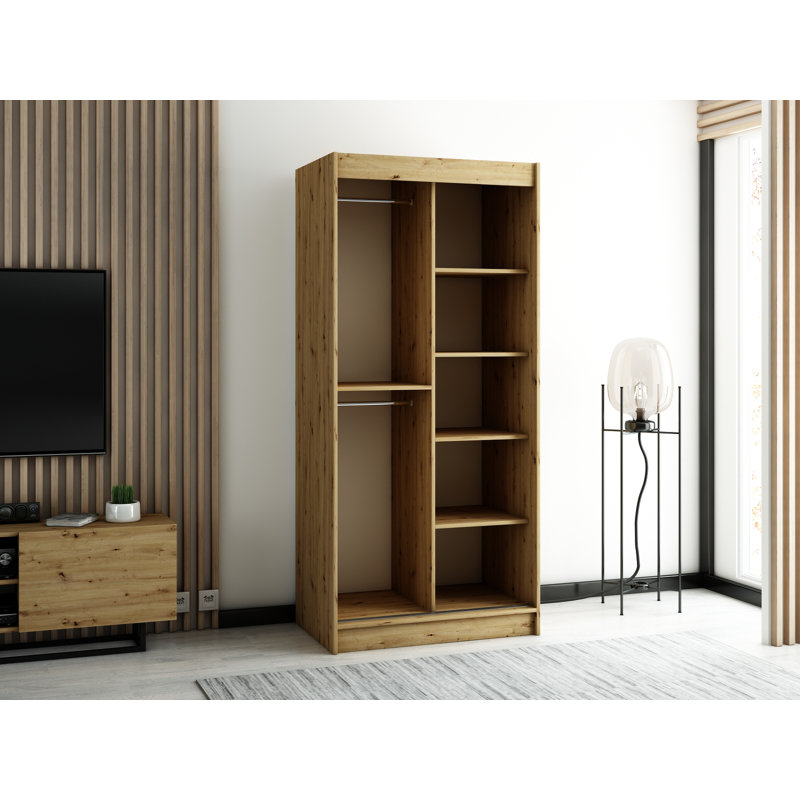 Kiker 2 Door Wardrobe, 200cm H x 100cm W x 62cm D