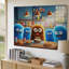 Reproduction d'art sur toile, "A Cozy Kitchen Scene Fold With Cheerful Fluffy"-777961922
