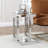 Melle Glass Side Table mirrored C Shape Pedestal Side Table with Storage