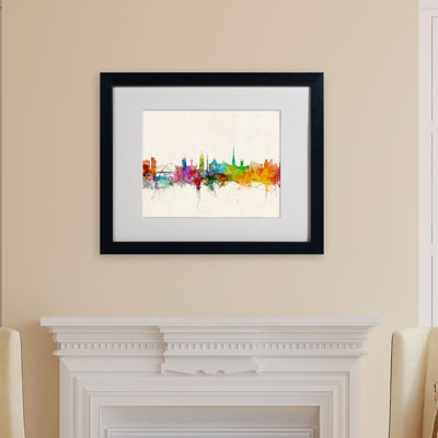Mardiros «Newcastle England Skyline» par Michael Tompsett, impression encadrée