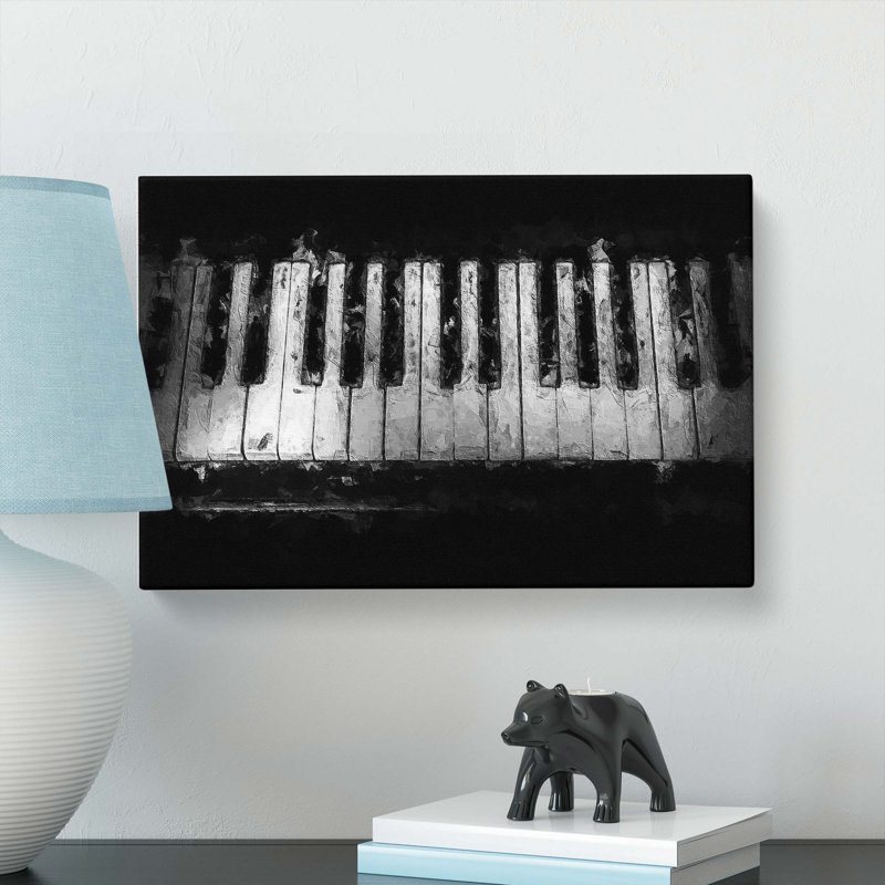 Broken Piano Keys - Wrapped Canvas, 50cm H x 76cm W x 3cm D