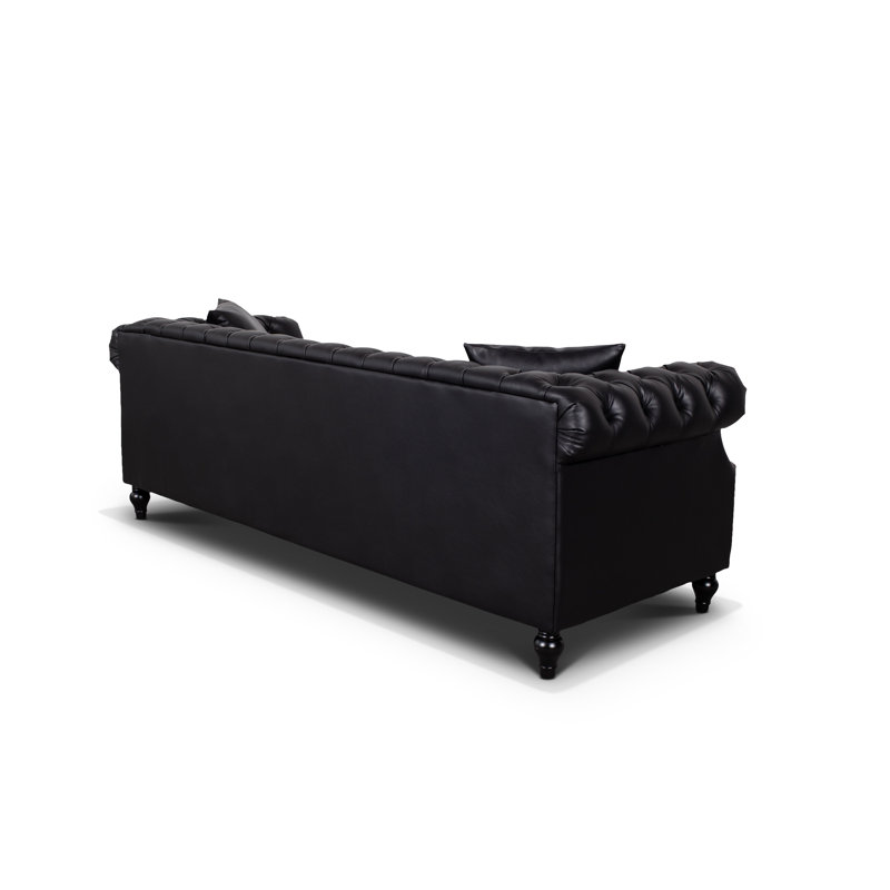 Mogadore 2 - Piece Faux Leather Living Room Set, Black