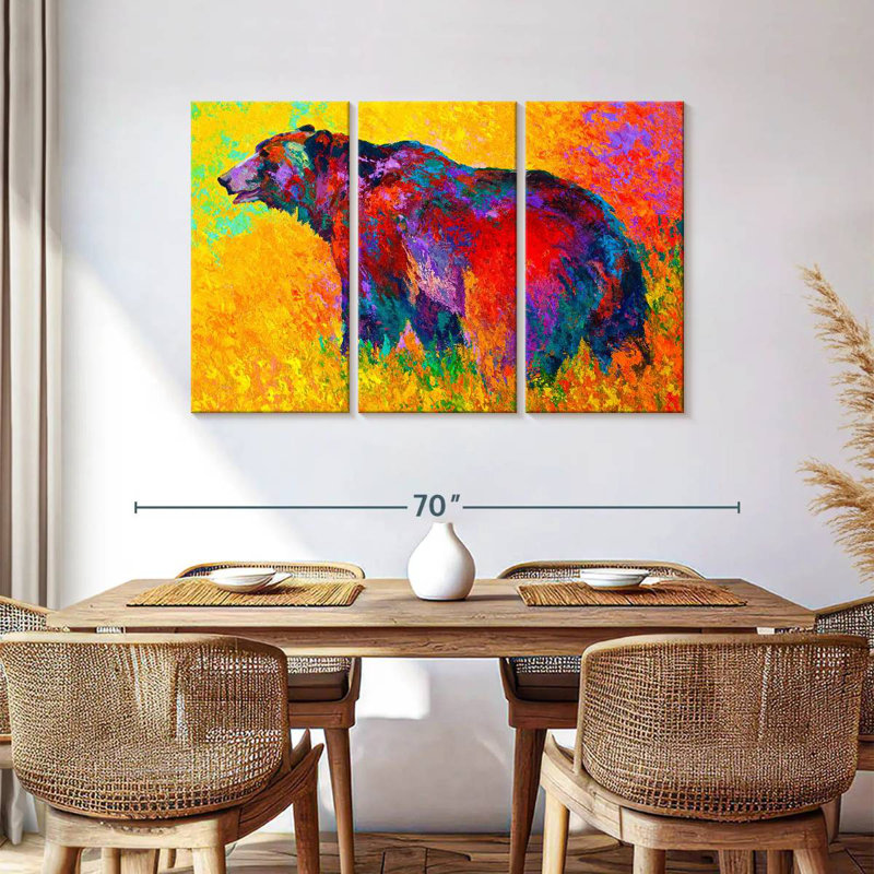 Brampt Into The Wind Grizz, 36" H x 57" W