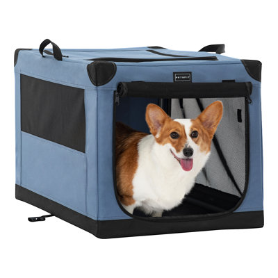 Collapsible Soft-Sided Crate with 3 Doors