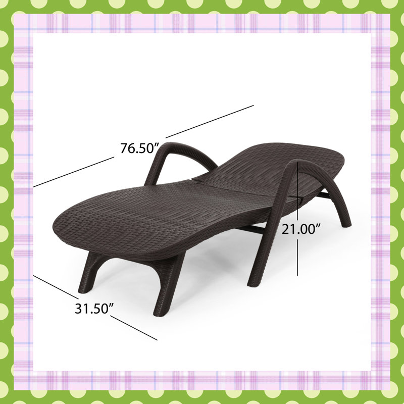 Kery Outdoor Wicker Chaise Lounge