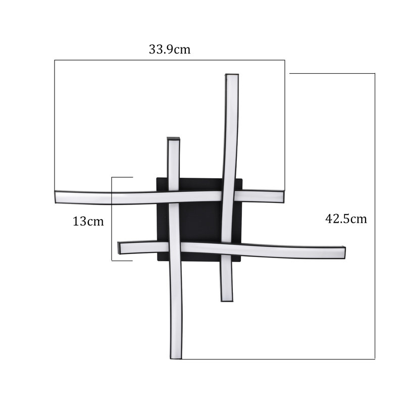 LED Ceiling Light 4-Light, 42.5 cm