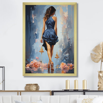 "Blue Glamour Gait", peinture d'art sur toile