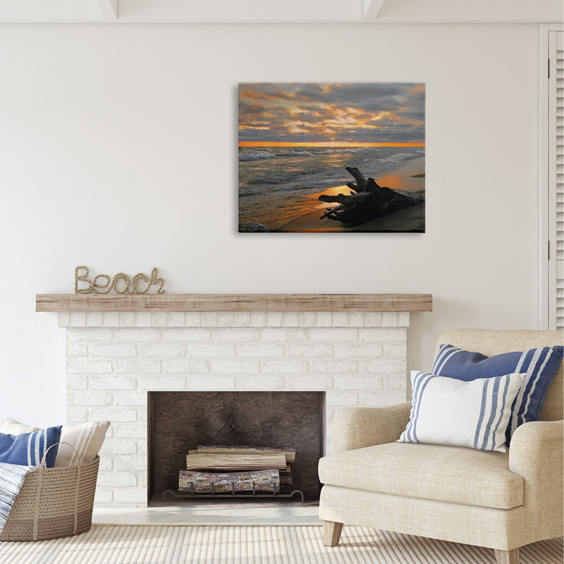 «Driftwood at Sunset» par Steve Toole, H 30 po x l 40 po x P 1,5 po