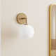 Childerley Single Light Glass Dimmable Armed Sconce