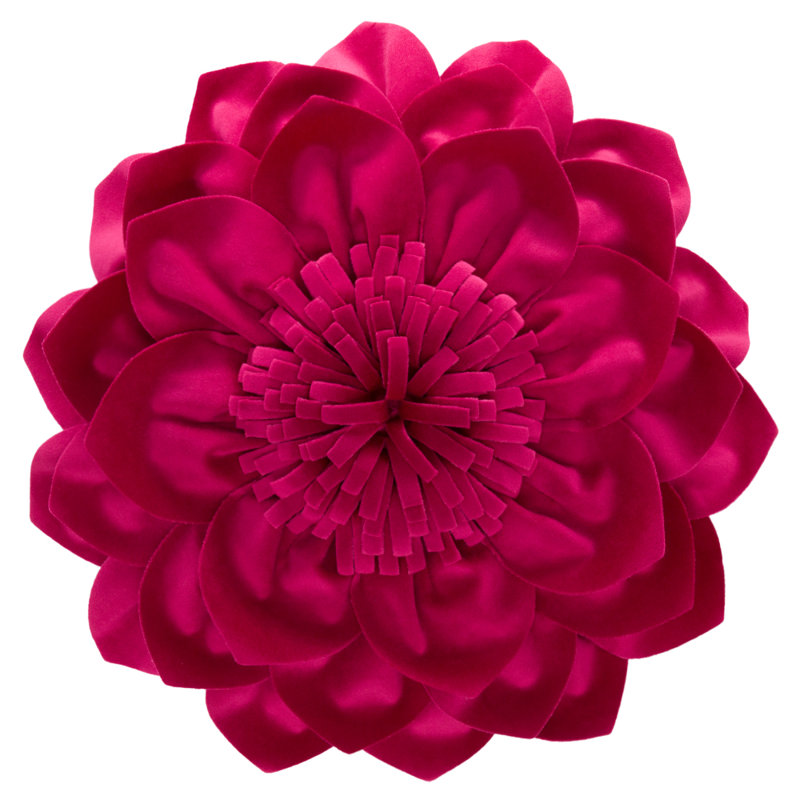 Coussin décoratif décoratif avec coussin décoratif fait à la main fleur 3D avec insert pour décoration intérieure, Rose rouge