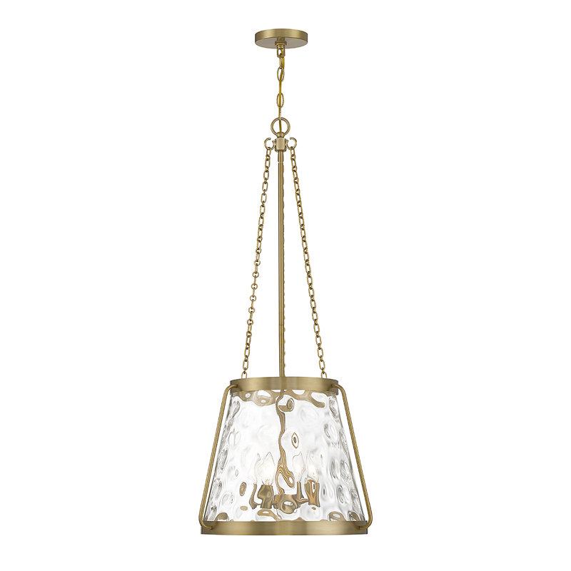 Arieus 4-Light Geometric Pendant in Brass, 4 Lights, Brass, 39.5" H x 18" W x 18" D