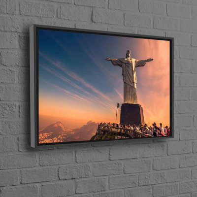 Stunning Wall Decor Featuring Vibrant Print Of Christ The Redeemer Landscape Canvas Showcasing Religious Artwork And Jesus Wall Decor For Aesthetic Home Enhancement