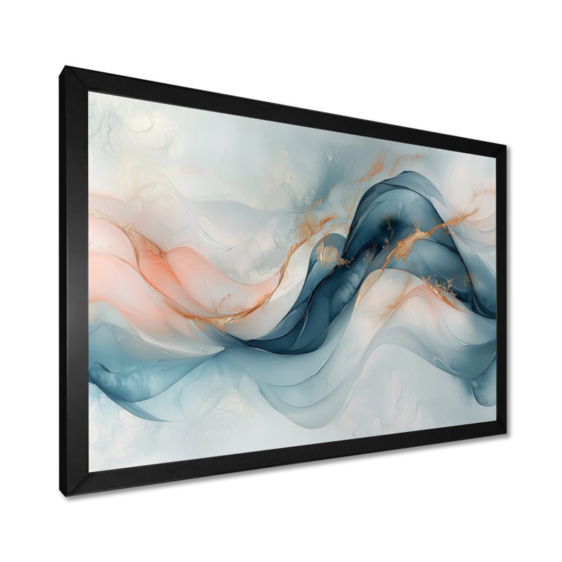 Octavus - Abstract Large Wall Art, Cadre simple, Noir, noir, noir, noir, H 12 po x l 20 po