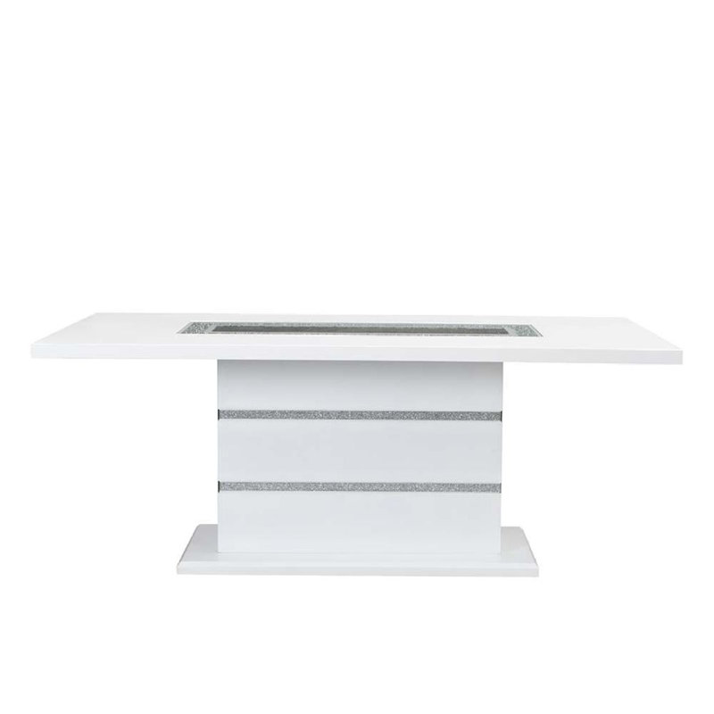 Table de salle à manger Vinna, 38"H x 63"L x 42"W, Blanc