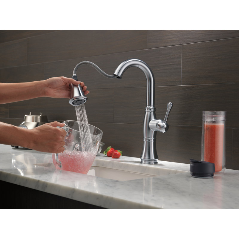 Cassidy Bar Faucet with Pull Down Sprayer, Lumicoat Arctic Stainless