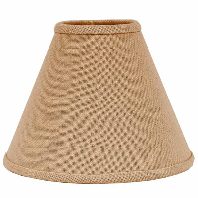 Abat-jour empire en coton (attache) brun