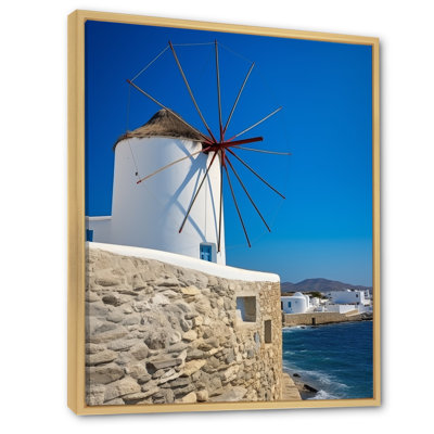 Grèce, moulin à vent Santorini, photo 3 - Grèce, art mural