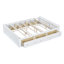 Structure de lit plateforme en bois grand format avec 6 tiroirs, blanc-747991100