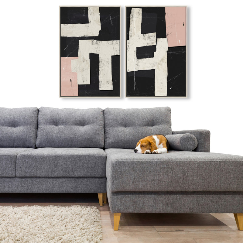 Placed Together Set Set by Oliver Gal, 17"H x 25"W, Silver Floater Frame
