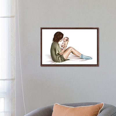 Mother And Baby by Elza Fouche - Painting on Canvas