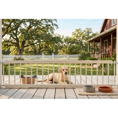 Adjustable Extra Wide Metal Baby Gate 18"-45" to Step Over, 10" Tall for Small Pets, Includes 3 Extension Kits, Pressure-Mounted for Doorways & Stairs
