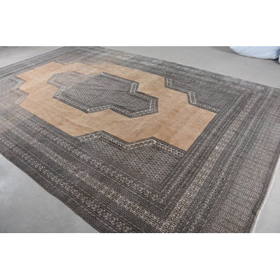 Tapis beige en laine rétro Vintage