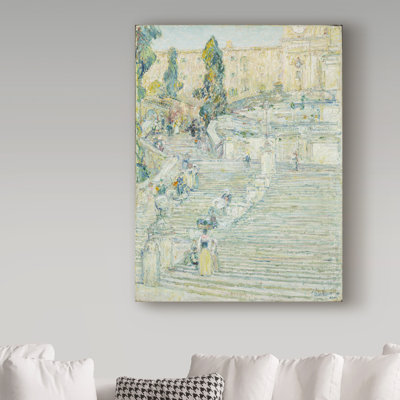 Reproduction d’art sur toile tendue, "the espagnol escaliers rome" par reproduction de peinture à l’huile
