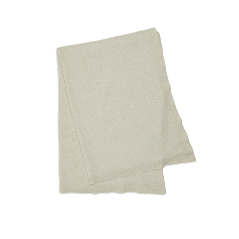 Simple Throw Blanket, 95" L x 65" W, Ivory