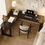 + Bureau en bois massif en forme de L noir-109691566-109691571