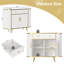 Buffet de luxe incurvé avec 2 tiroirs et portes pour le salon, le vestibule, le couloir et la salle de bain