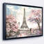 Paysage urbain «Eiffel avec fleurs roses», peinture-26696194-35109237