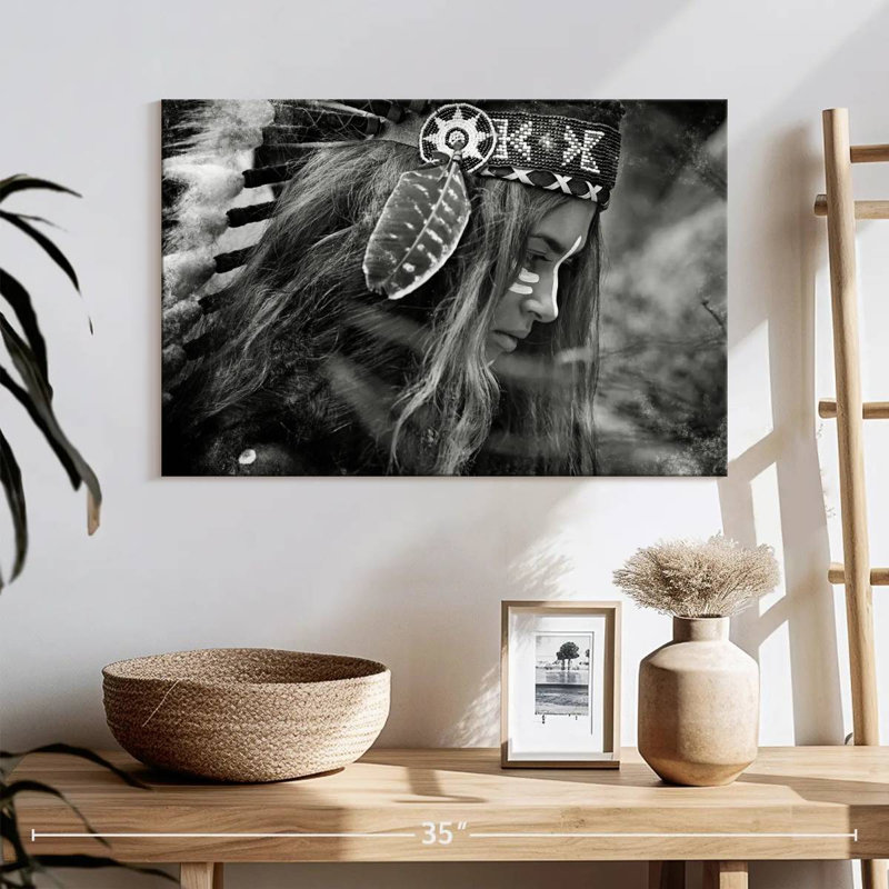Lelar Native American Muse, 16" H x 24" W