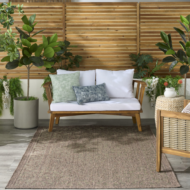 Gerritt Persian Indoor/Outdoor Area Rug, Rectangle 5'3" x 7'