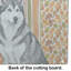 Planche à découper en verre gris et blanc Malamute Heirloom Alaskan