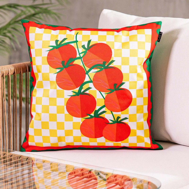 Indoor / Outdoor Red Square Cushion
