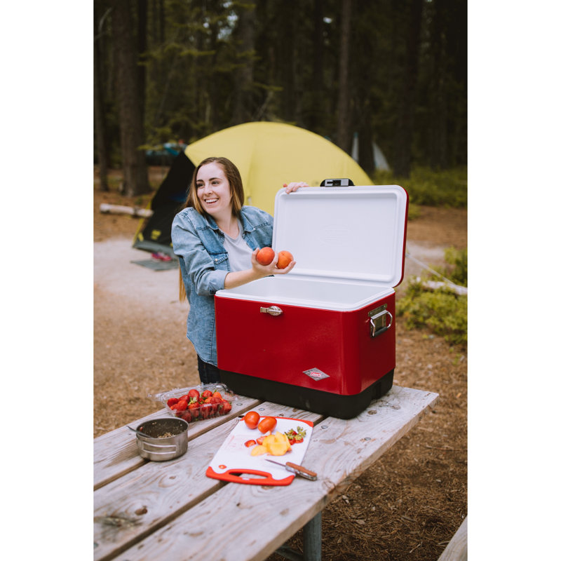Retro Red 54-Quart Steel Belted Insulated Cooler