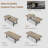63-83" Extendable Industrial Dining Table for 6-8 People, Black Metal Frame, Rustic Wood Grain, Heavy-Duty Kitchen Table for Dining Room, Parties-329389427