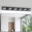 Luminaire de salle de bain 6 lumières DEL noir moderne à intensité variable 6cc-1432835415-1432835413