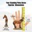 Figurine cheval brun debout en résine-602821007