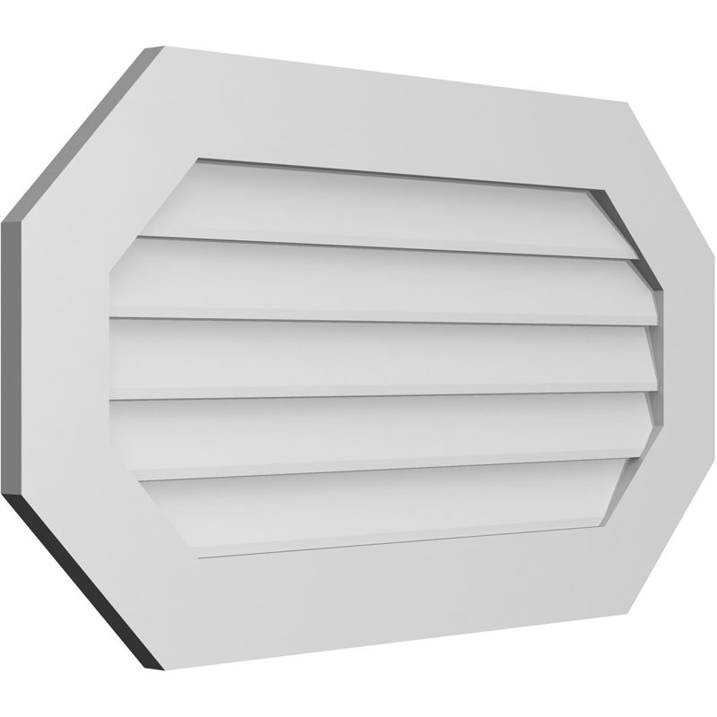 Évent horizontal gondole allongé en surface octogonal Signature, H 20 po x l 36 po x P 1 po